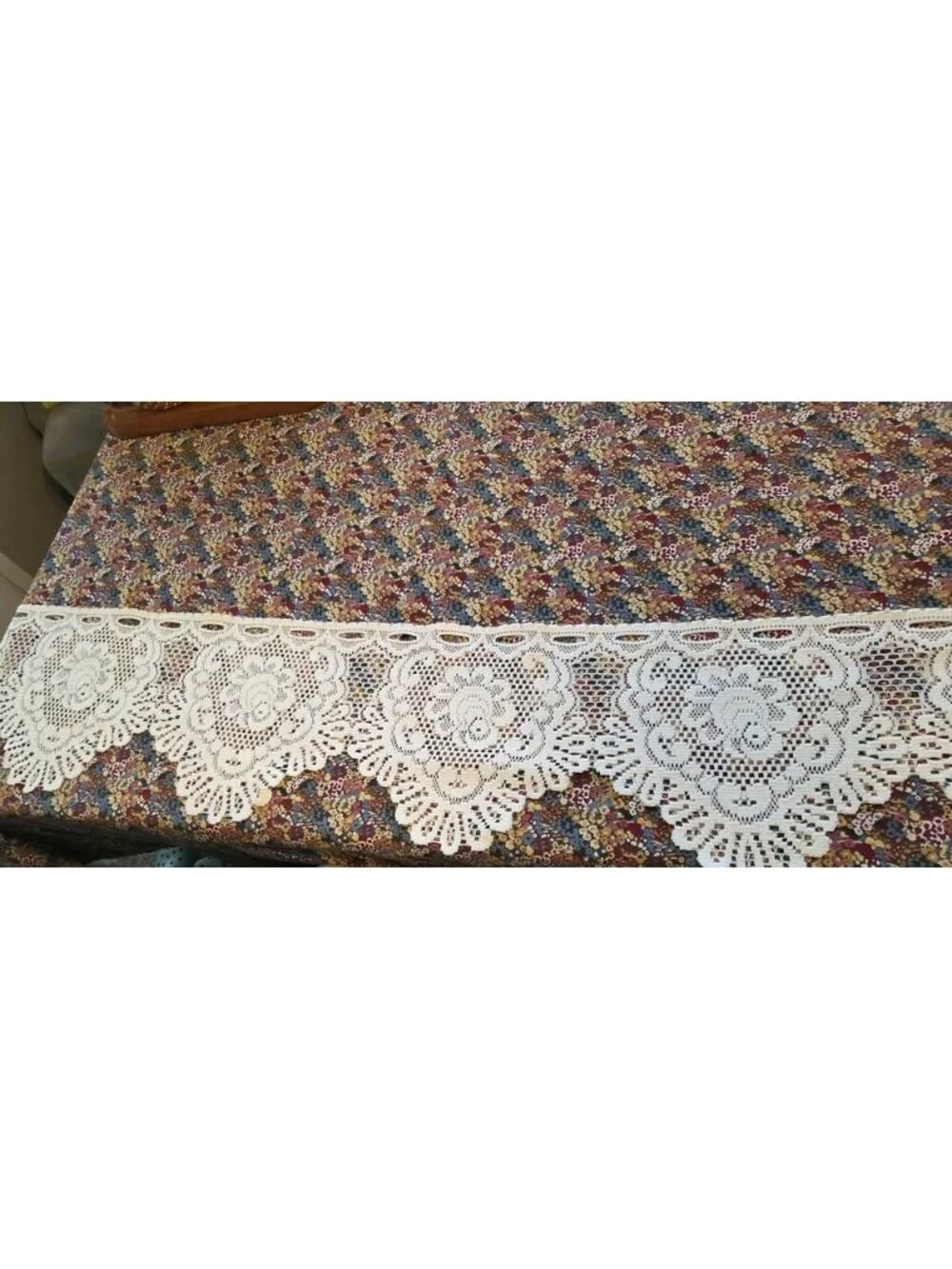 Vintage lace valance curtain approximately 20